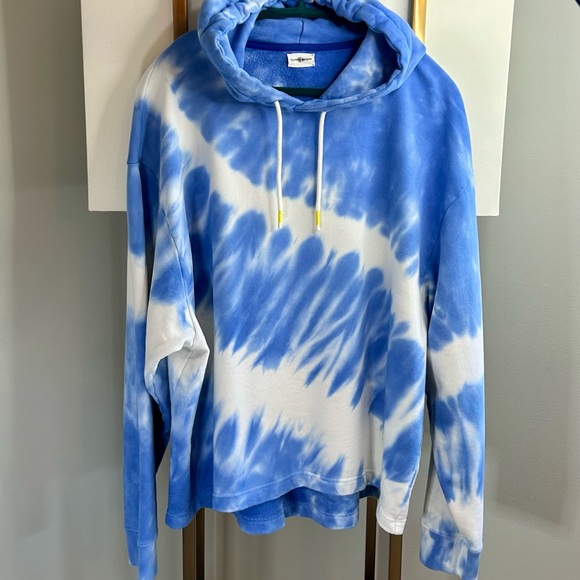 NWOT Tory Burch Sport Oversized Tie-Dye Hoodie – Blue Sky Size XL - Picture 3 of 7